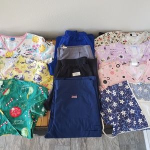 Nursing Scrubs (19 tops, 11 pants and 3 lab coats)